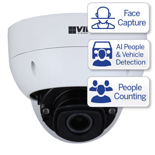 8MP IP DOME CAMERA VANDALPROOF MOTORISED ZOOM