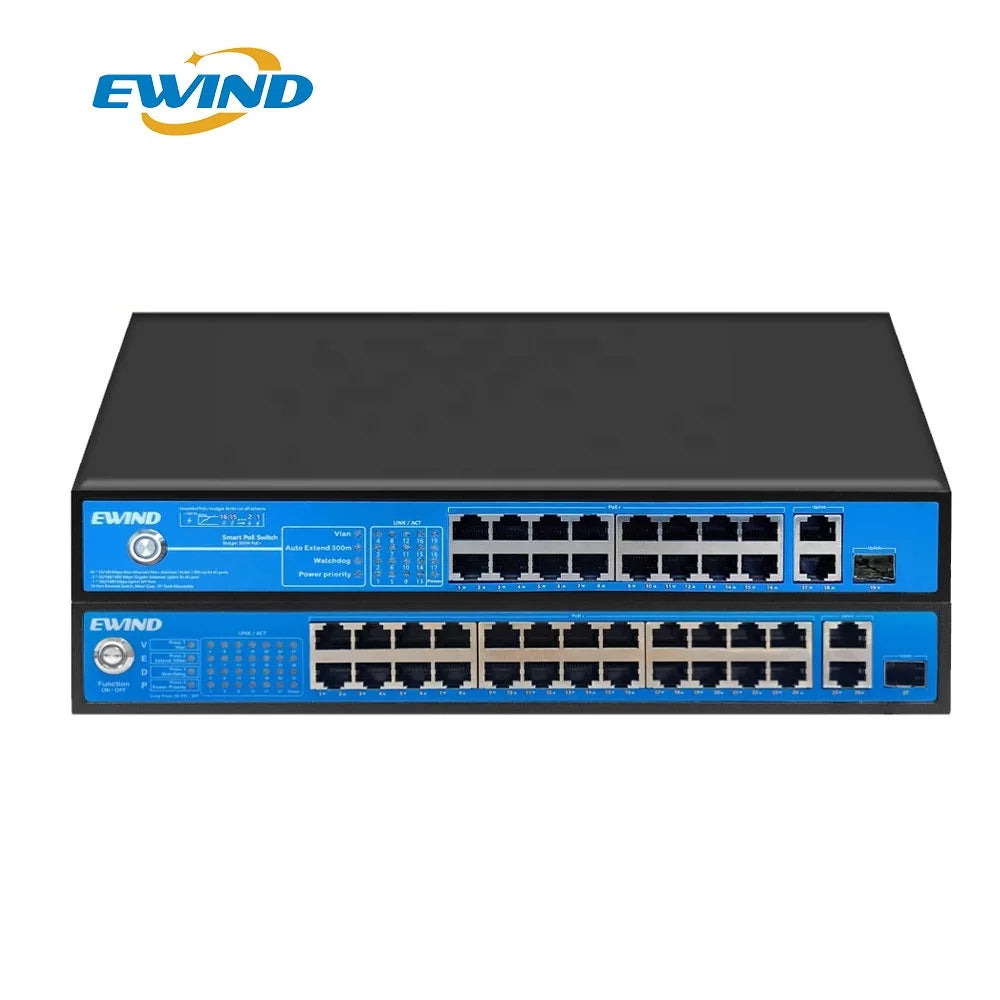 OEM/ODM PoE switch 4 8 16 24 ports unmanaged 100M & Gigabit 48V Ethernet PoE IEEE802.3af/at for CCTV,NVR