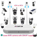 Rscamtom ICsee NVR Wifi System Cctv Camera Security Nvr Kit Night Vision Motion Detection Smart Kit Camera Wifi Cctv Nvr