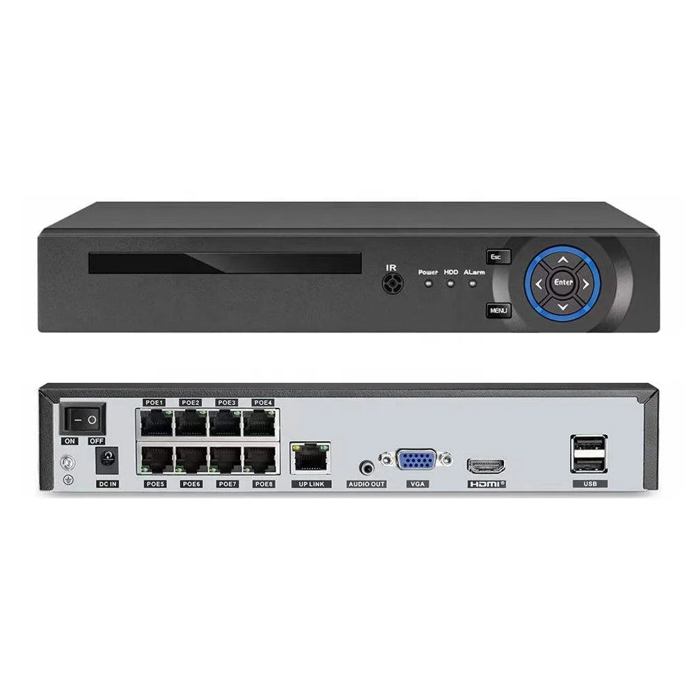 Smart AI Human Detect Face Detection Digital Network Video Recorder 8 Channel PoE NVR 4K CCTV XMeye Pro for Phone View P2P NVR