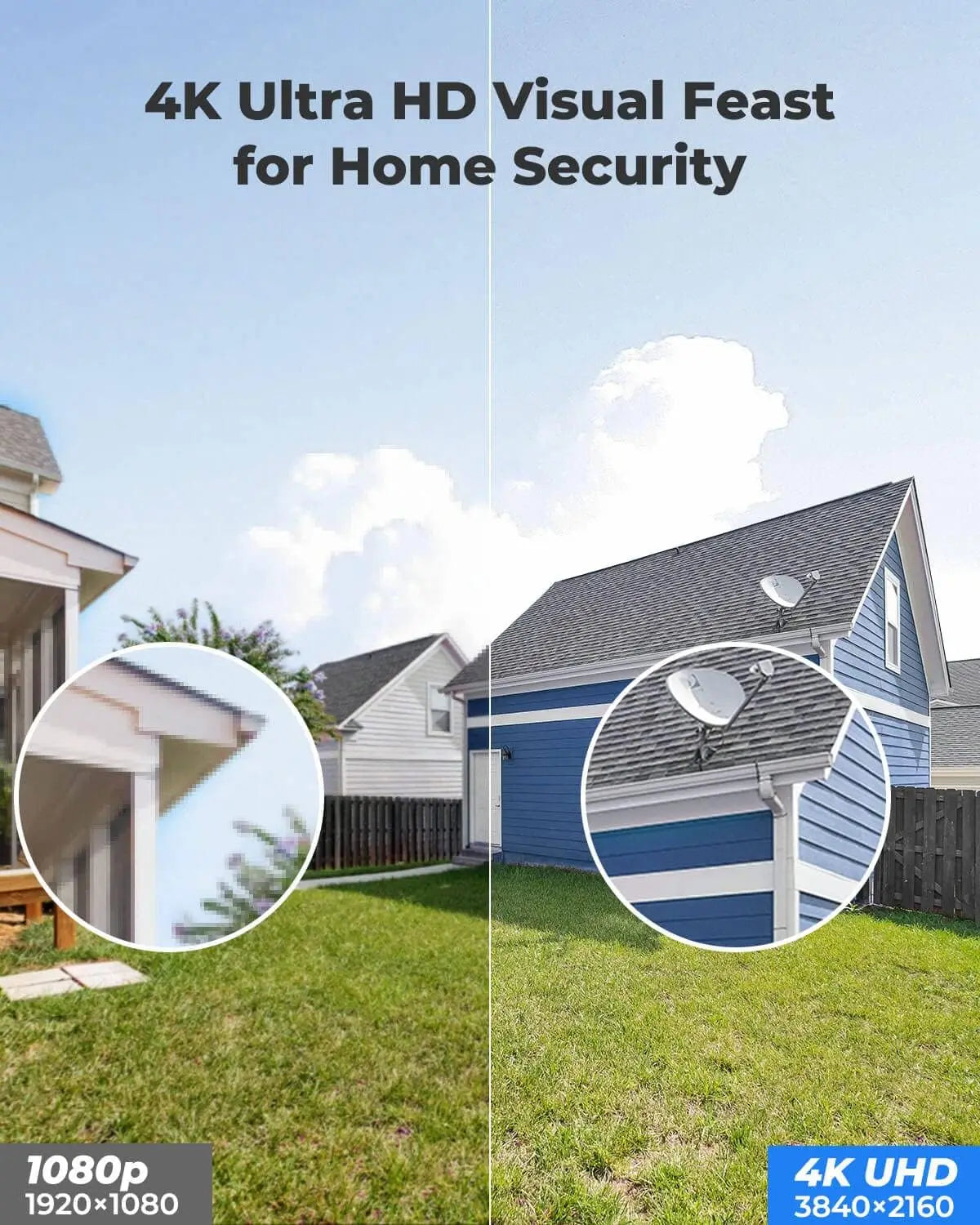 P334 Outdoor Dome IP Security Camera 8MP 4K Color Night Vision PoE with Human/Vehicle Detection Wide Angle CMOS Sensor NVR IP67