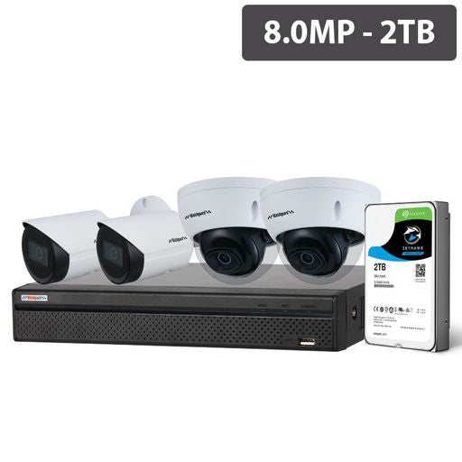 4 CHANNEL 8MP IP FIXED LENS CAM KIT