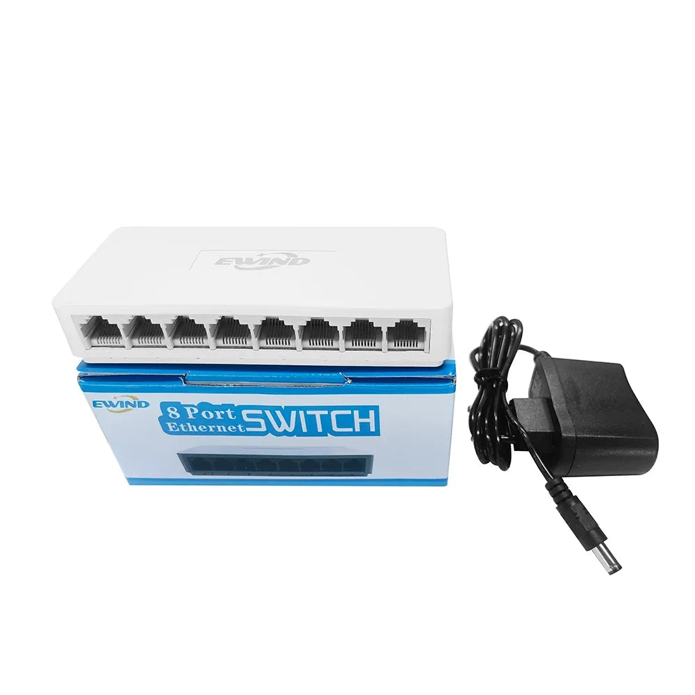 Ethernet Switch 5/8 Ports Gigabit Network Switch 10/100/1000Mbps Fast Auto-sensing RJ45 Desktop Ethernet Switch Auto MDI/MDIX