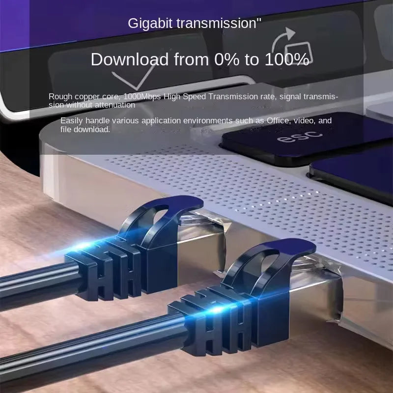 Ethernet cable Cat6/6e1/2/3/5/10/30M, supporting Lan network connection, equipped with RJ45 connector, suitable for IP security