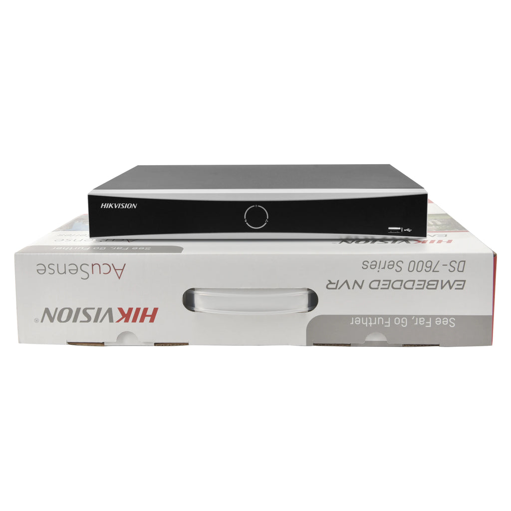 Hikvision NVR 4-ch PoE 1U AcuSense 4K NVR DS-7604NXI-K1/4P 4-ch Camera inputs Network Video Recorder Support Third-party Camera