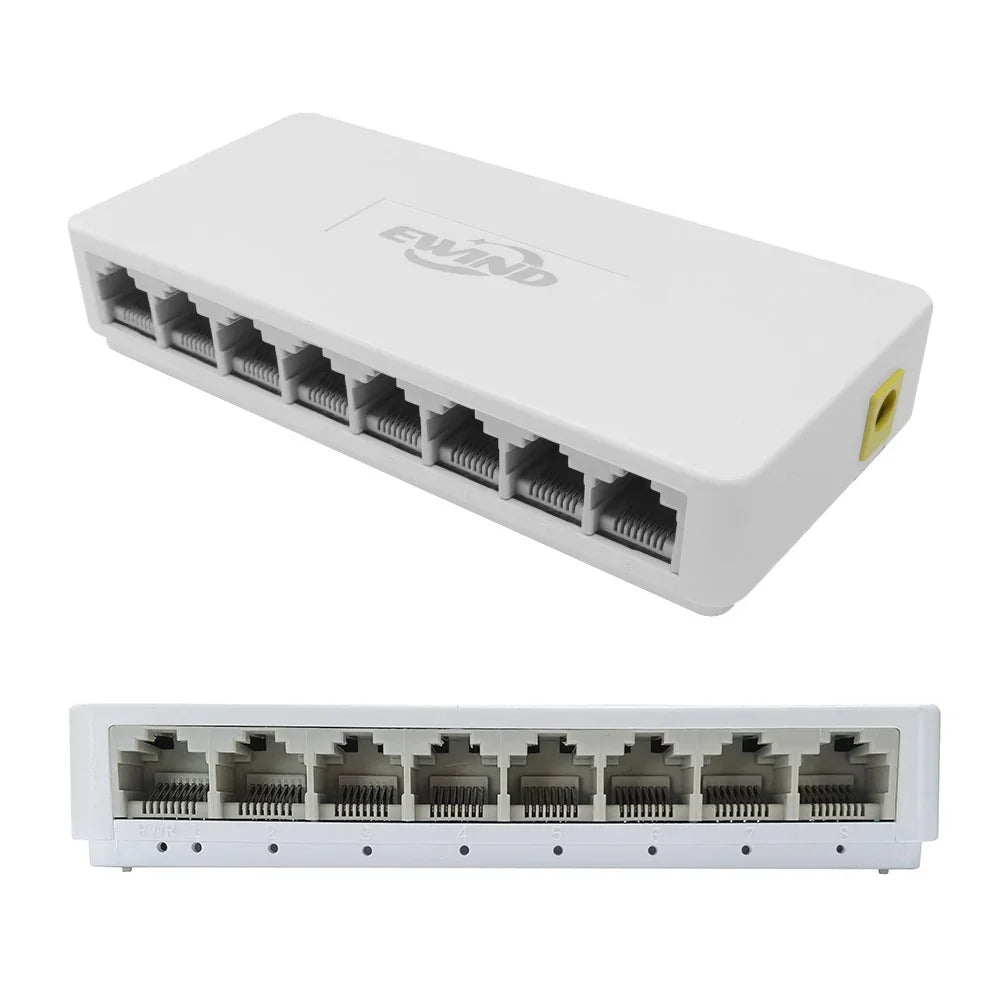 Ethernet Switch 5/8 Ports Gigabit Network Switch 10/100/1000Mbps Fast Auto-sensing RJ45 Desktop Ethernet Switch Auto MDI/MDIX