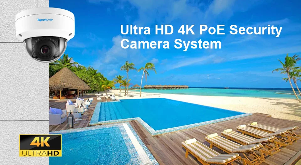 8CH 4K NVR Kit H.265 CCTV Security Camera System with 8MP Audio 5MP Vandal-Proof Dome POE IP Cameras Video Surveillance Set