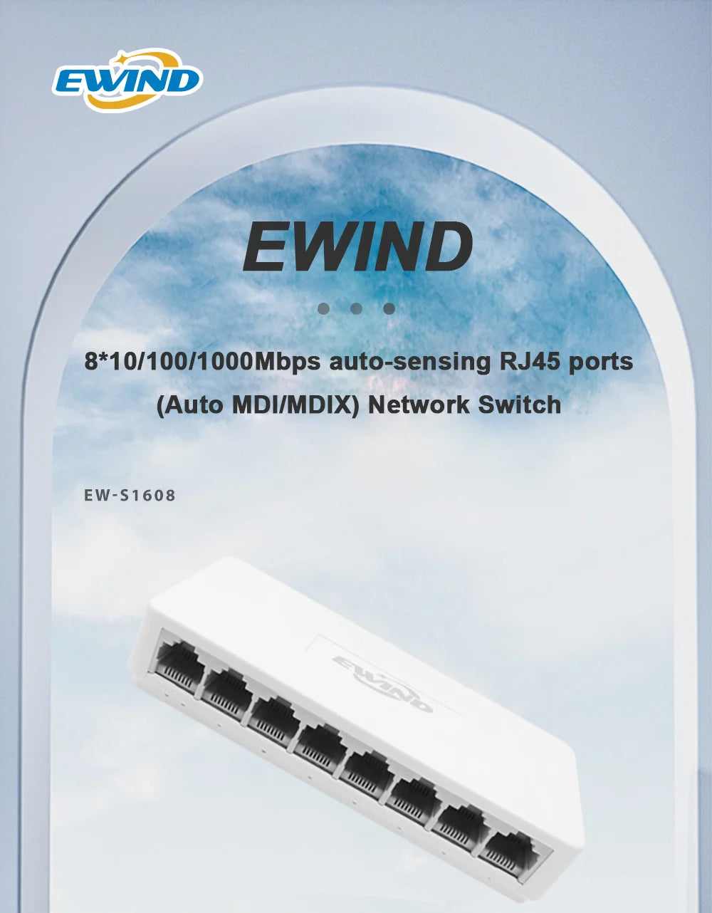 Ethernet Switch 5/8 Ports Gigabit Network Switch 10/100/1000Mbps Fast Auto-sensing RJ45 Desktop Ethernet Switch Auto MDI/MDIX