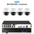 8CH 4K NVR Kit H.265 CCTV Security Camera System with 8MP Audio 5MP Vandal-Proof Dome POE IP Cameras Video Surveillance Set