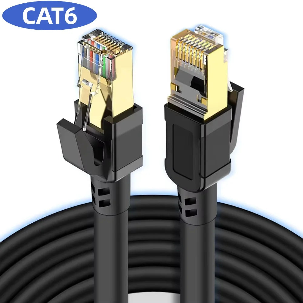 Ethernet cable Cat6/6e1/2/3/5/10/30M, supporting Lan network connection, equipped with RJ45 connector, suitable for IP security