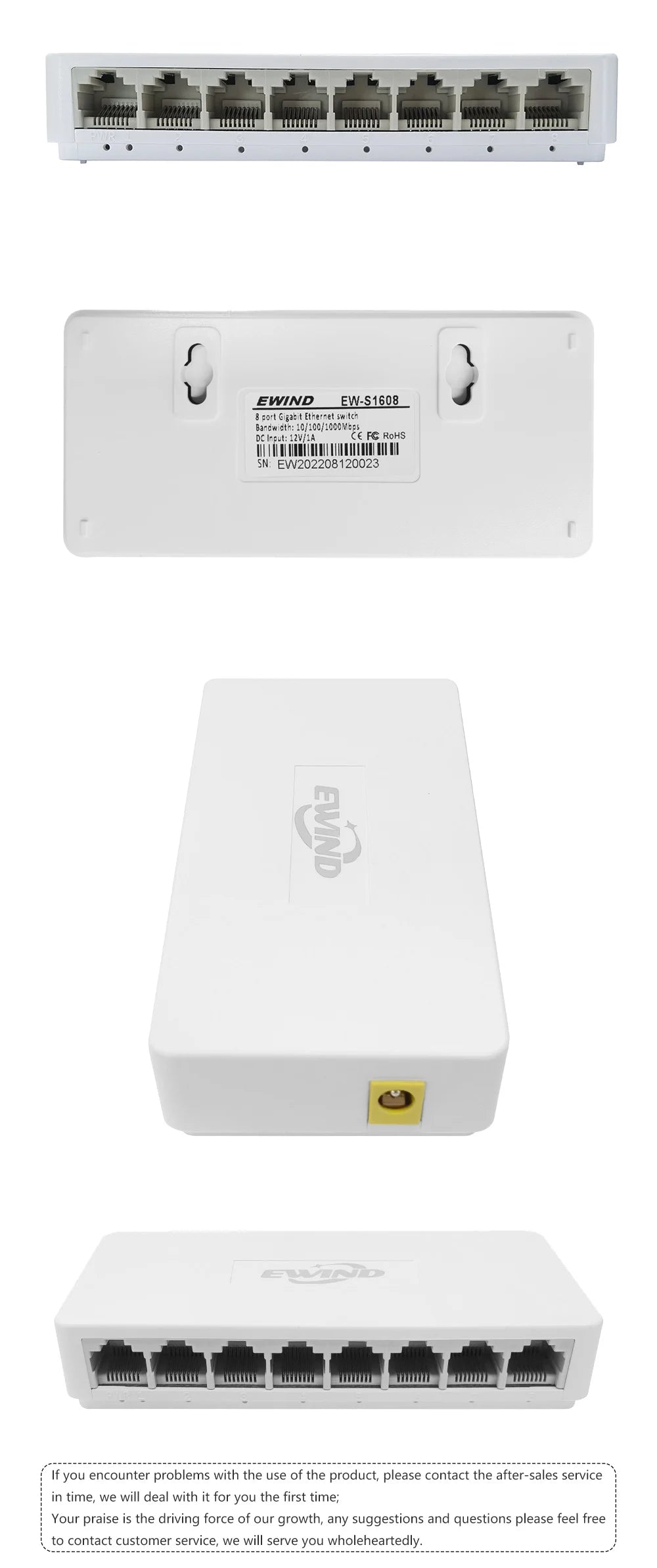 Ethernet Switch 5/8 Ports Gigabit Network Switch 10/100/1000Mbps Fast Auto-sensing RJ45 Desktop Ethernet Switch Auto MDI/MDIX