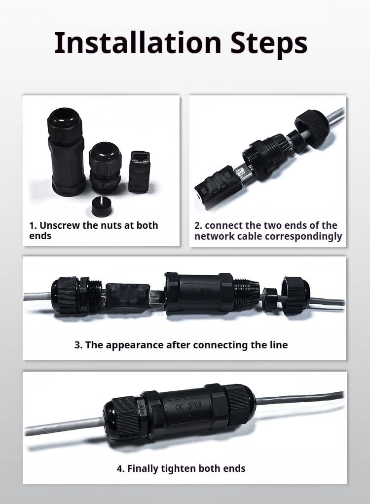 Starlink Cable Coupler IP68 PoE