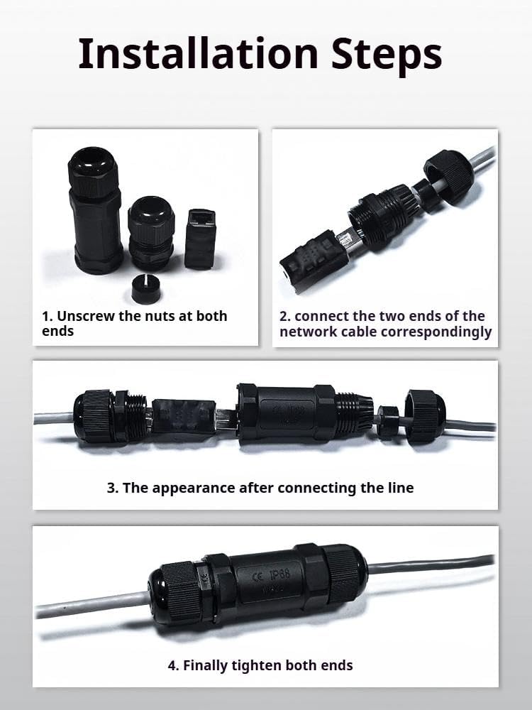 RJ45 Coupler IP68 CAT8/7/6/5E