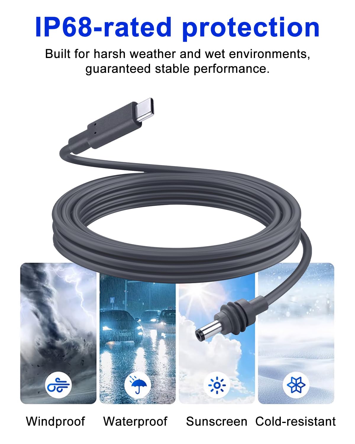 Starlink Mini Power Cable 10FT USB-C to DC5521