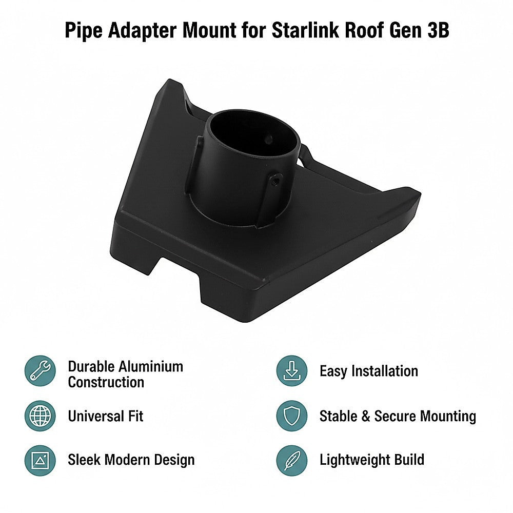Pipe Adapter Mount – Starlink Gen 3B (1-2")