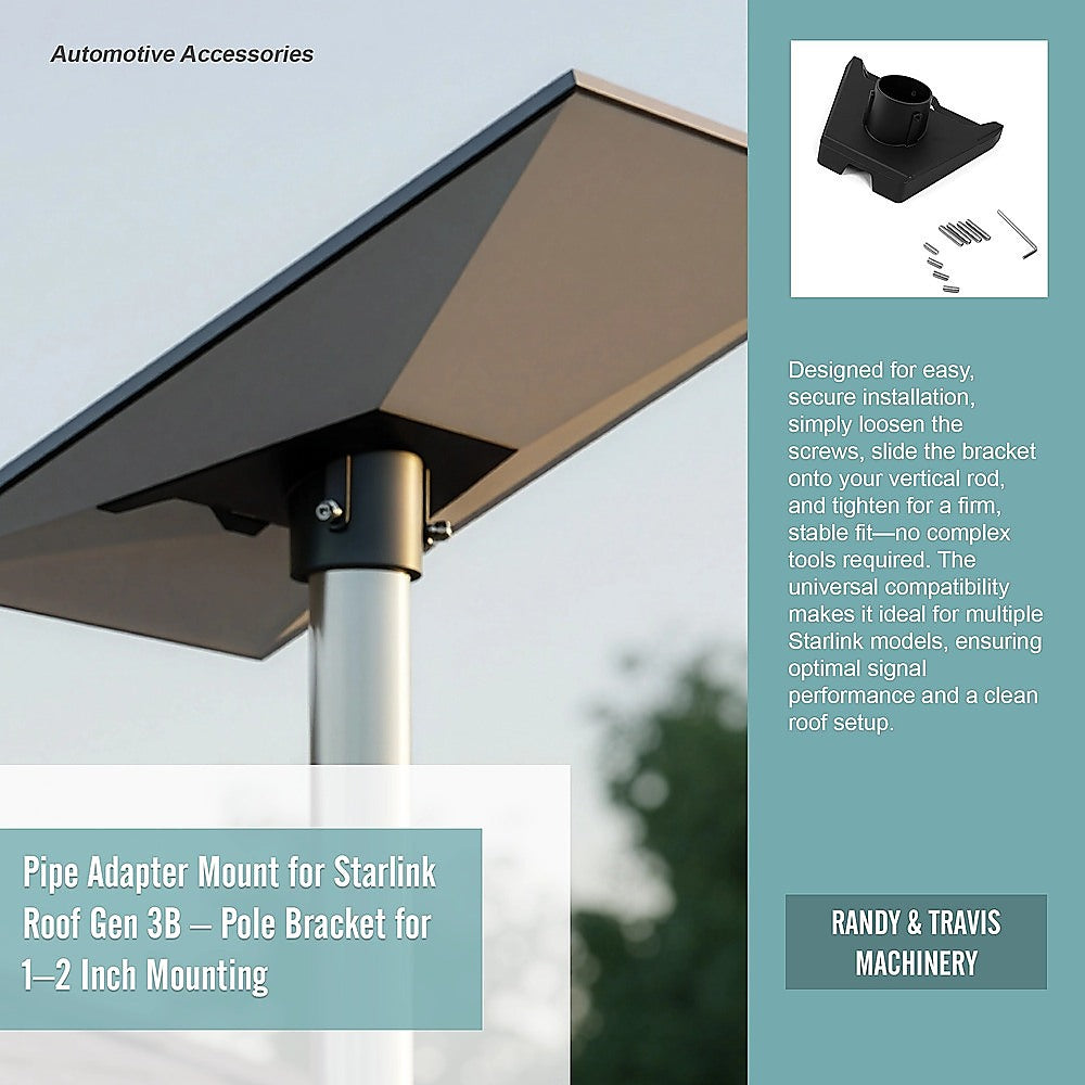 Pipe Adapter Mount – Starlink Gen 3B (1-2")