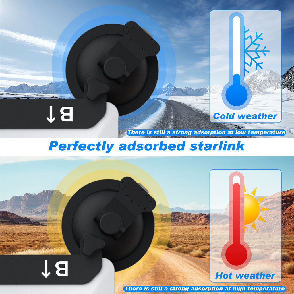 Suction Cup Mount Starlink Mini Black/White