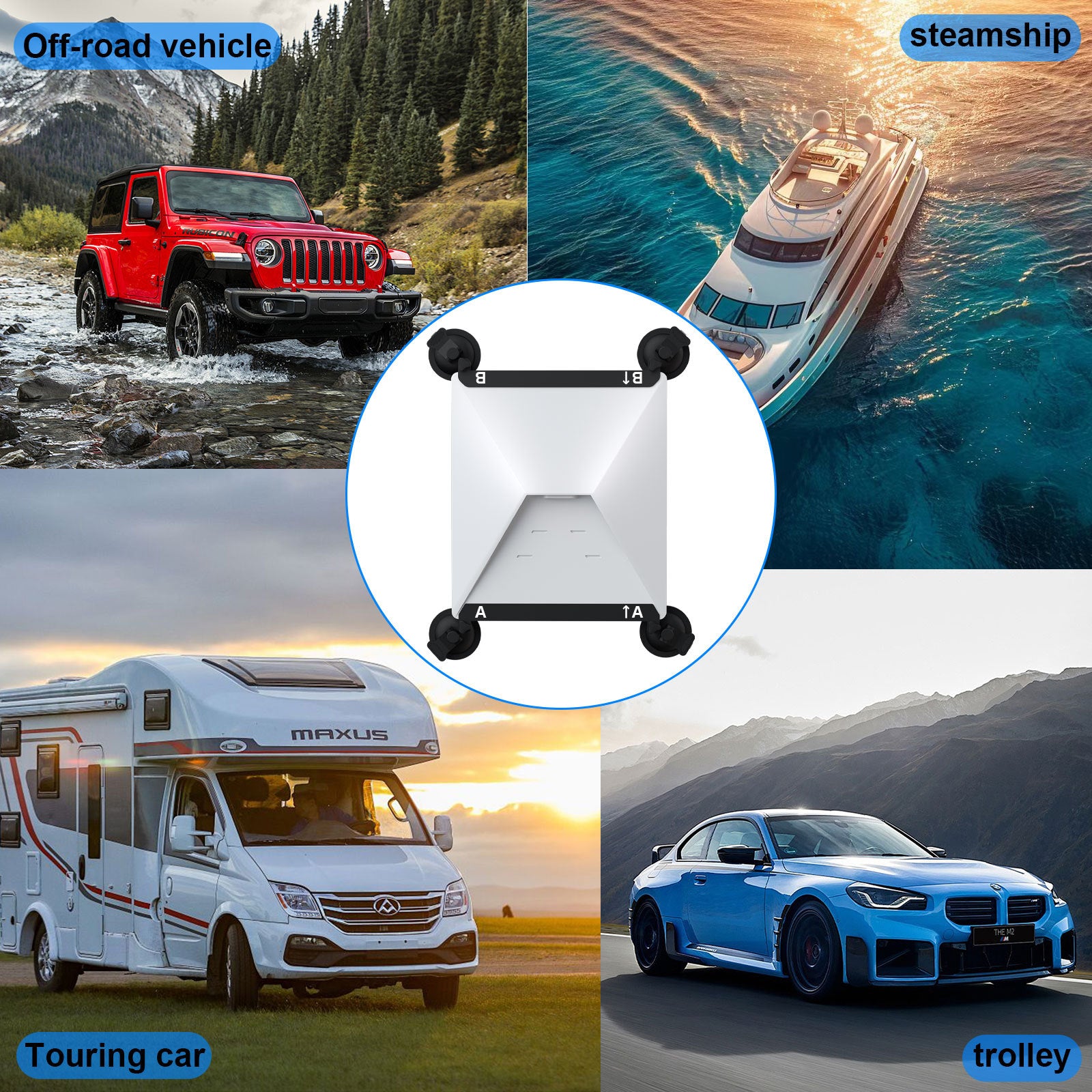 Suction Cup Mount Starlink Mini Black/White
