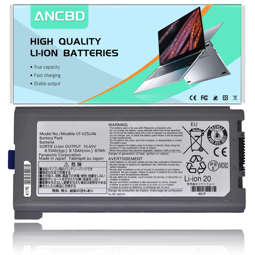 CF-VZSU46 Battery – 10.65V 8.55Ah for Toughbook CF-30/CF-31/CF-53